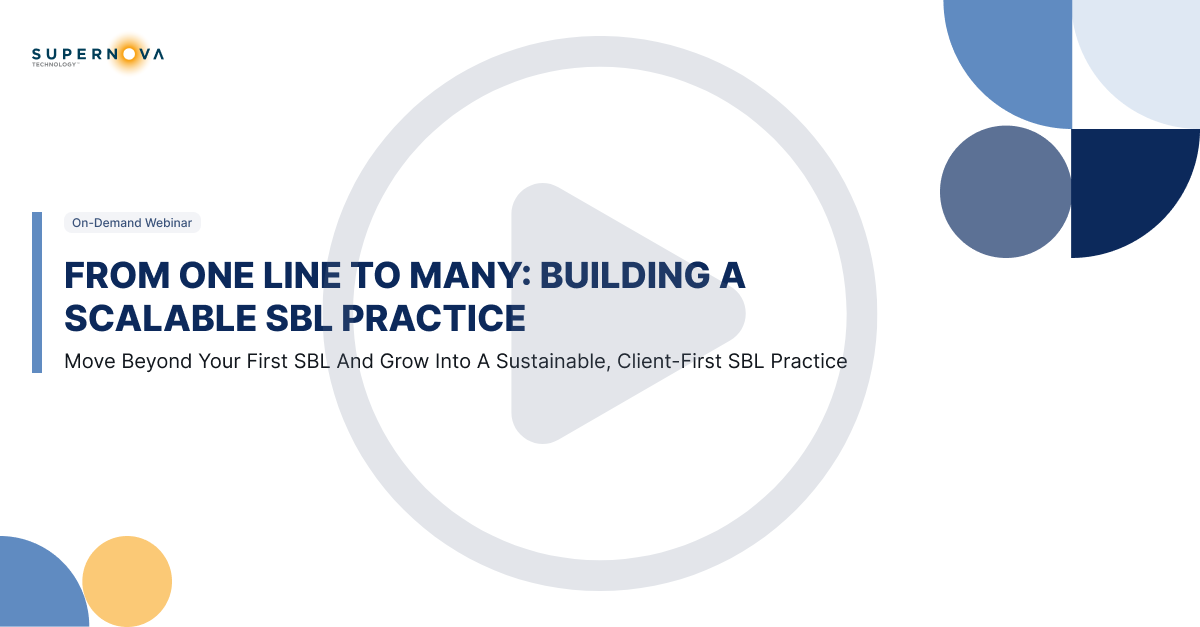 Webinar Replay: From One Line to Many: Building a Scalable SBL Practice
